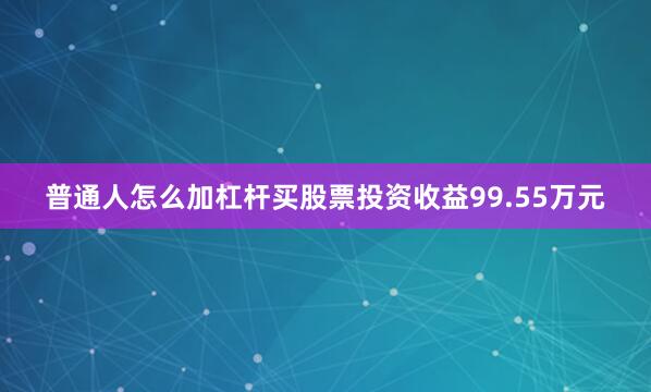 普通人怎么加杠杆买股票投资收益99.55万元